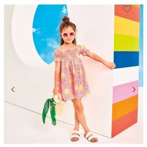 Janie and Jack Kaavia James Floral Block Print Dress